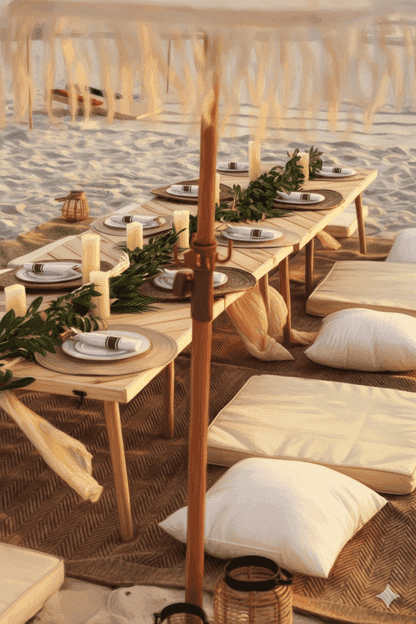 Professional beach bonfire photography