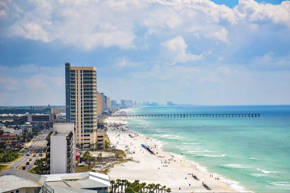 Panama City Beach shoreline.